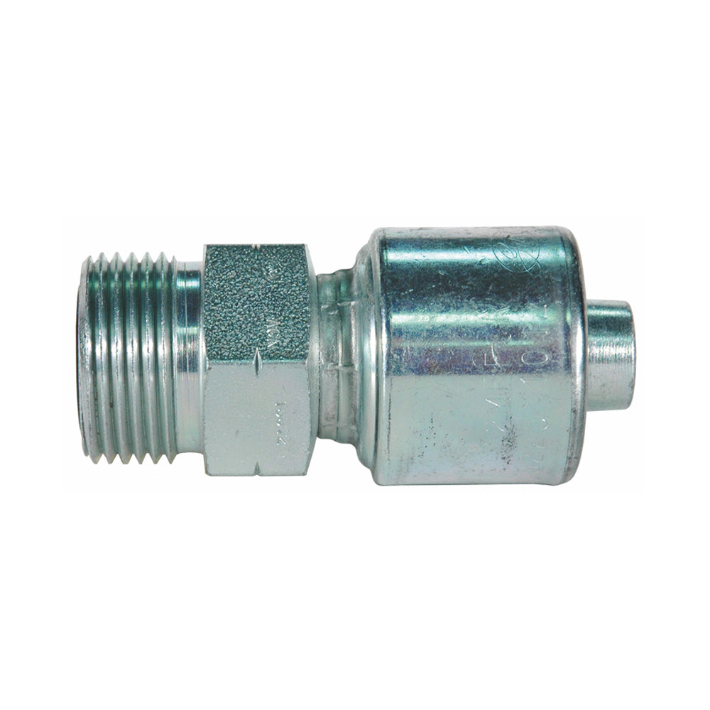 3/4 Inch x 5/8 Inch Male Flat-Face O-Ring Tuffcoat Lead Free MegaCrimp Coupling