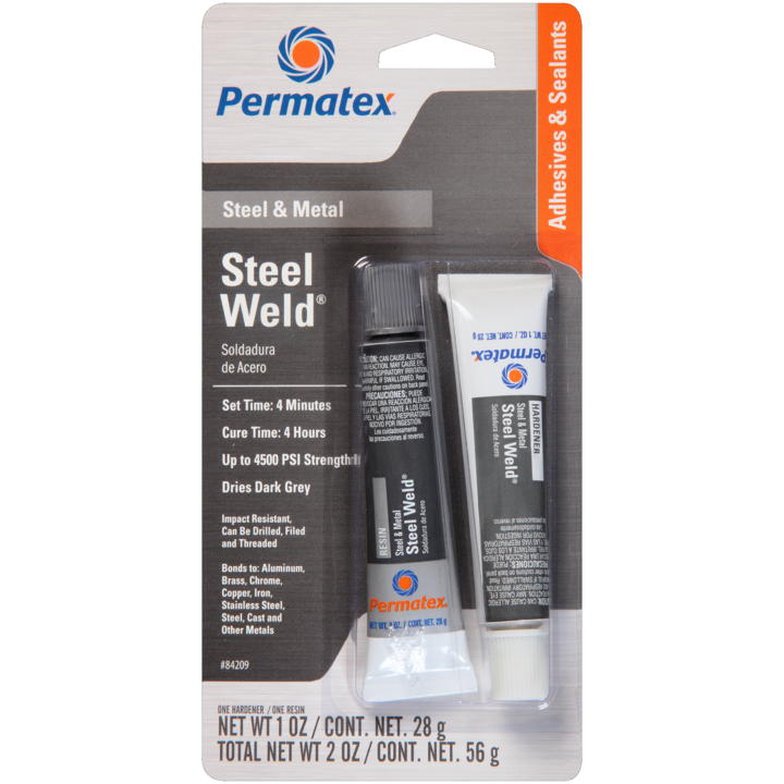 PERMATEX STEEL WELD 4 MINUTE EPOXY - 2 OZ