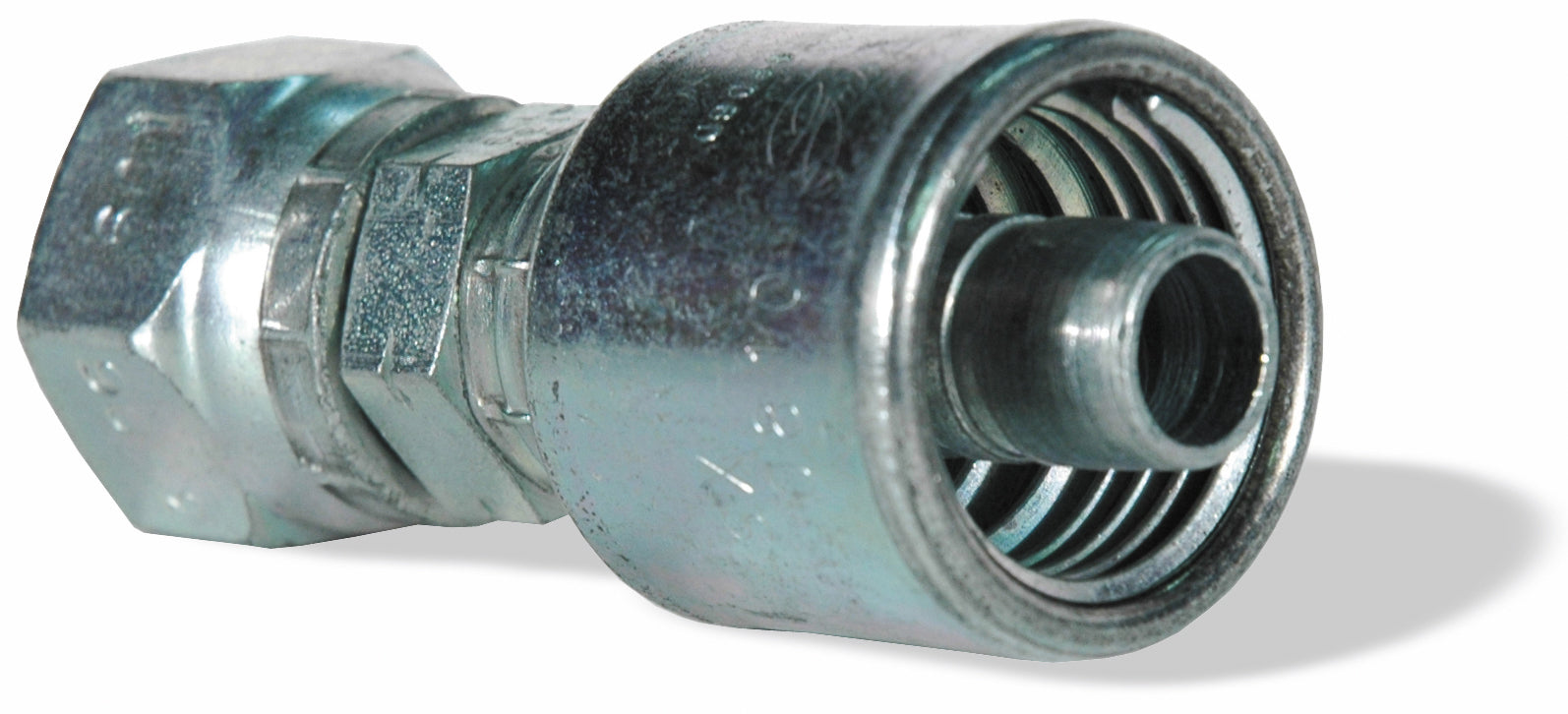 1 Inch x 1 Inch Female JIC 37 Degree Flare Swivel Tuffcoat Lead Free MegaCrimp Coupling