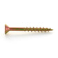 #8 x 1-1/4 Inch Yellow Zinc Plated Steel Slotted/Phillips Flat Head Wood Screw