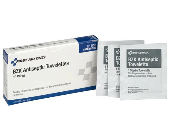 BZK Antiseptic Towellettes - Box of 10