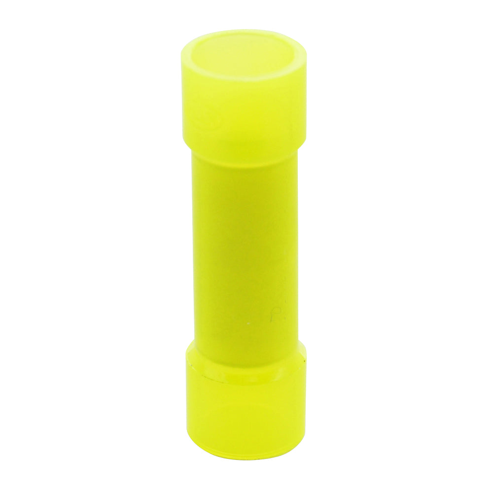 12-10 Awg Yellow Electrolytic Copper Terminal Nylon Insulated Flared Butt Connector