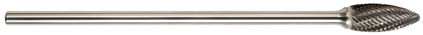 1/2 Inch Flame 1/4 Inch x 6 Inch Shank Sf-5L6 Miniature Carbide Bur