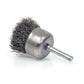 1-1/4 Inch X 0.020 Inch X 1/4 Inch Stem Mounted Carbon Steel Crimped Wired Cup Brush