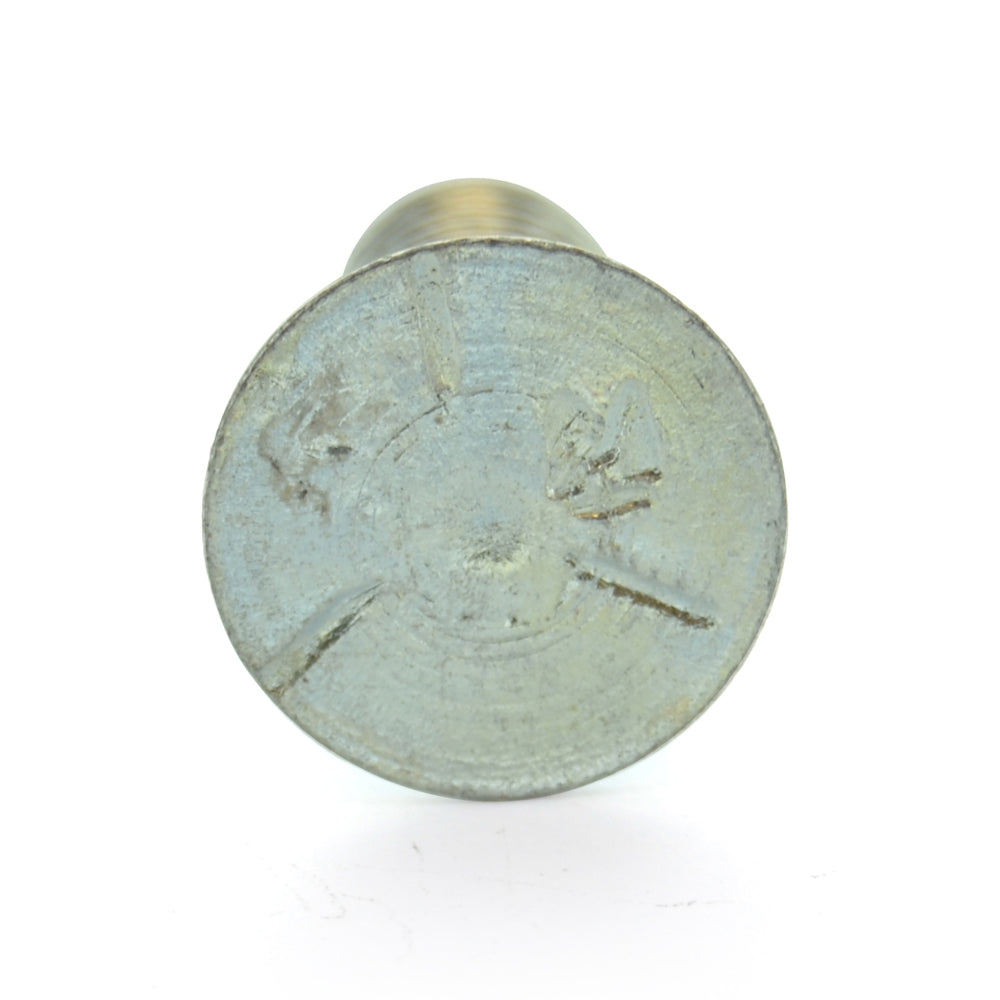 7/16-14 x 2-1/4 Inch Coarse Zinc Plated Grade 5 Flat Head Plow Bolt