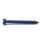 3/16 Inch X3-3/4 Inch Slotted Hex Head Concrete Screw Anchor Blue Ceramic Coated Carbon Steel.