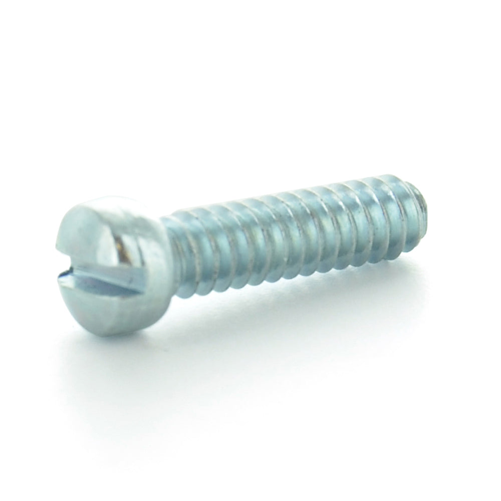 #8-32 x 3/8 Inch Coarse Zinc Plated Steel Slotted Drive Fillister Head Machine Screw