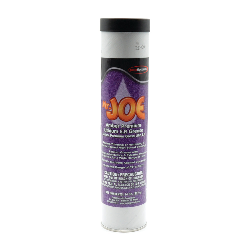 Quest Specialty  Mr. Joe Lithium Extreme Pressure Amber Grease NLGI Grade 2 - 14.5 Oz Net Wt.  Cartridge