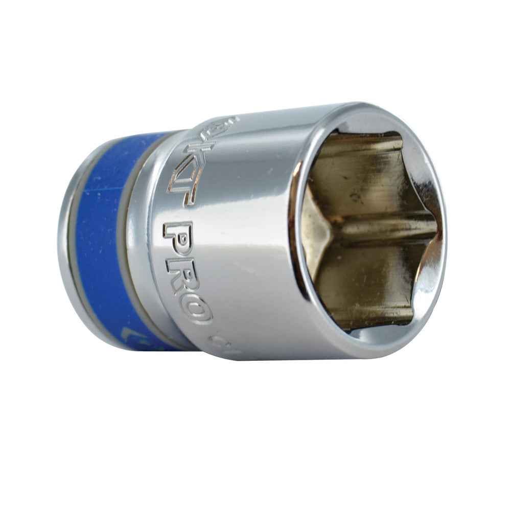 M10 x 3/8' Drive Chrome Vanadium Alloy Steel 6 Point Metric Socket