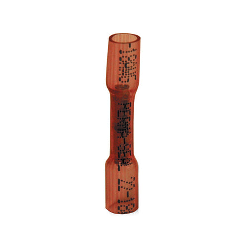 22-18 Gauge Button Connector Crimp Heat Shrink Insulated Red