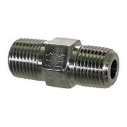 3/8 Inch 3000 psi Unplated T316 Stainless Steel Hex Pipe Nipple