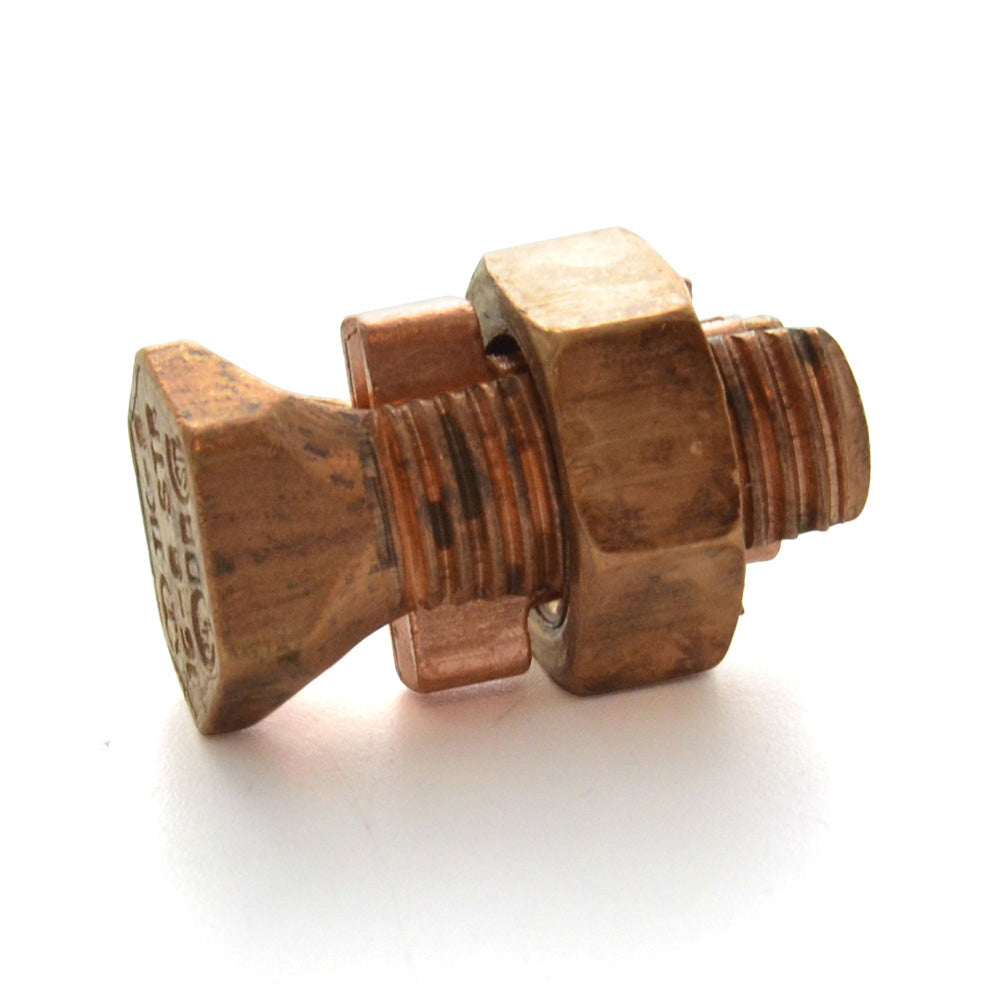 6 Awg 0.343 Inch Stud 1 Hole Copper Standard Barrel Compression Lug
