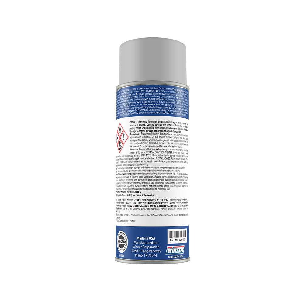 High Solids Flat Light Gray Primer Spray Paint 12 oz Net Wt