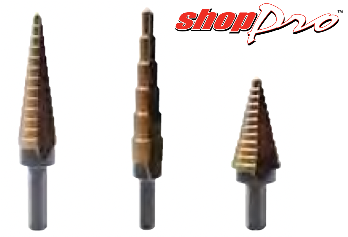 Shoppro 3-Piece Step Drill Set
