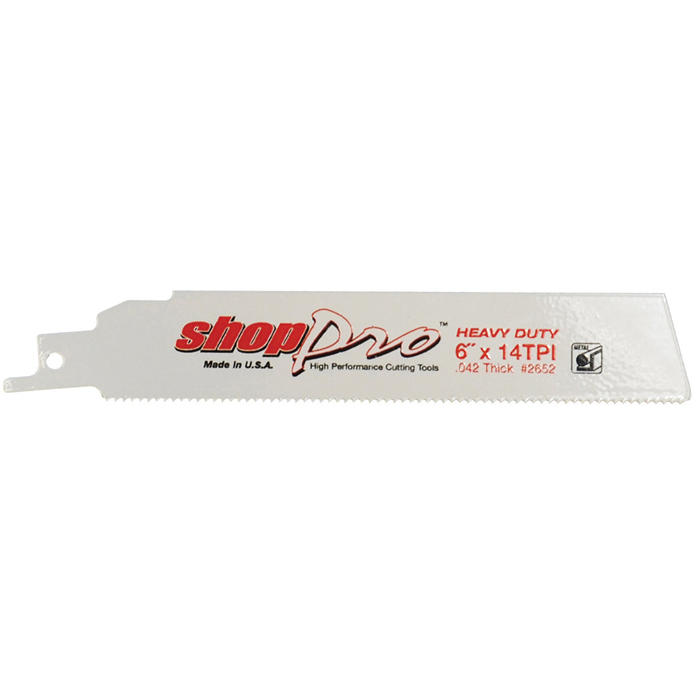 Shoppro 6 x 1 x 0.042 Power Edge Heavy-Duty Reciprocation Saw Blade - 14 Tpi