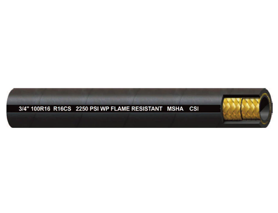 100R16 Industrial / Agricultural 2-Wire Braided High Pressure Hydraulic Hose 1 Inch - Sold Per Foot