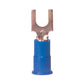16-14 Awg #8 Stud Blue Nylon Insulated Block Fork Terminal
