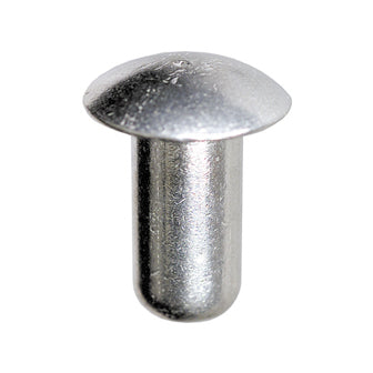 1/4 Inch Dia x 5/8 Inch Soft Alloy Aluminum Modified Brazier Head Solid Rivet