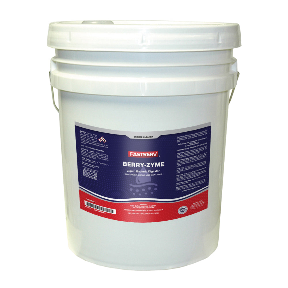 FastServ  Berry-Zyme Liquid Bacteria Deodorizer & Drain Maintainer - 6 Gallon Pail