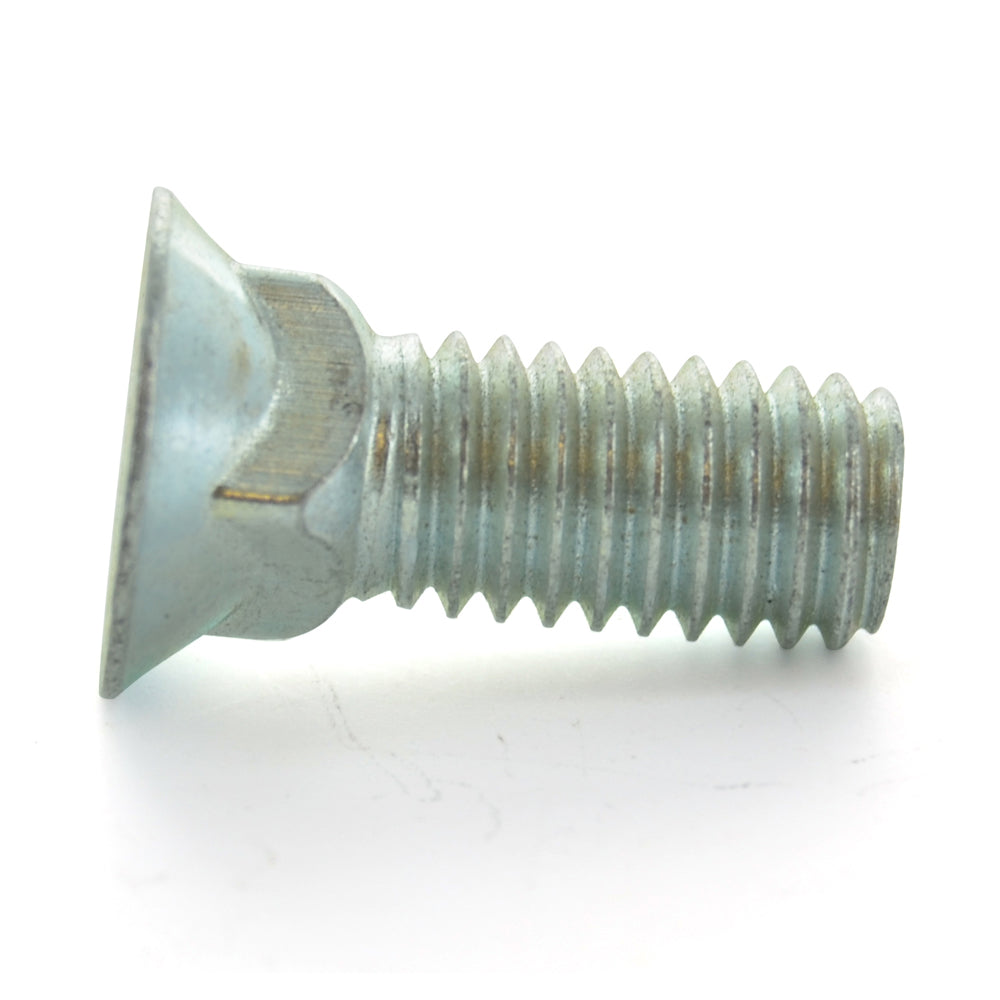3/8-16 x 1-1/2 Inch Coarse Zinc Plated Grade 5 Flat Head Plow Bolt