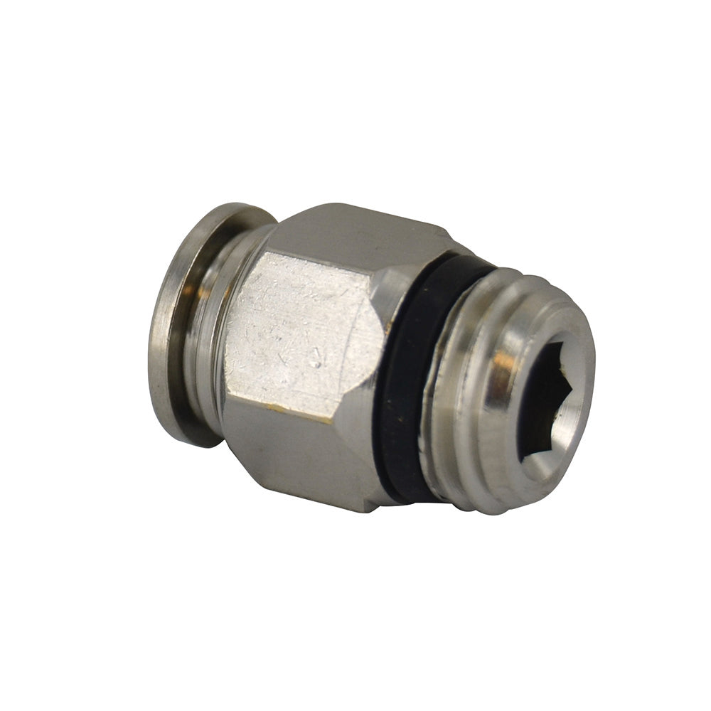 5/16 Inch (M8) Tube x 1/4 Inch Pipe Straight Male Connector - Universal Thread