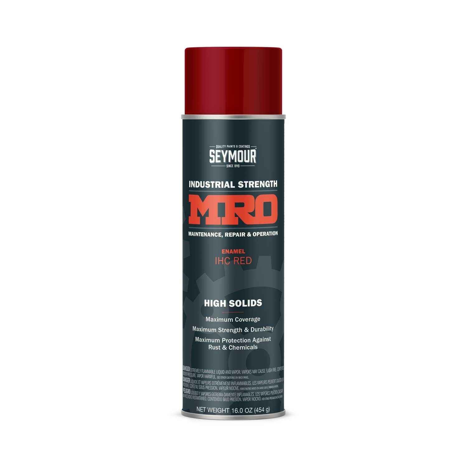 MRO Industrial High-Solids Spray Paint, IHC Red  - 16 OZ. Net Fill Wt.