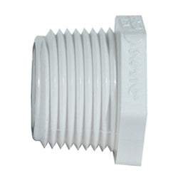 3/4 Inch X 1/2 Inch Mipt X Fipt Sch 40 White Pvc Type 1 Flush Reducer Bushing