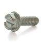 1/4-20 x 1 Inch Coarse Plain 18-8 (A2) Stainless Steel Hex Slotted Drive Indented Hex Washer Head Machine Screw
