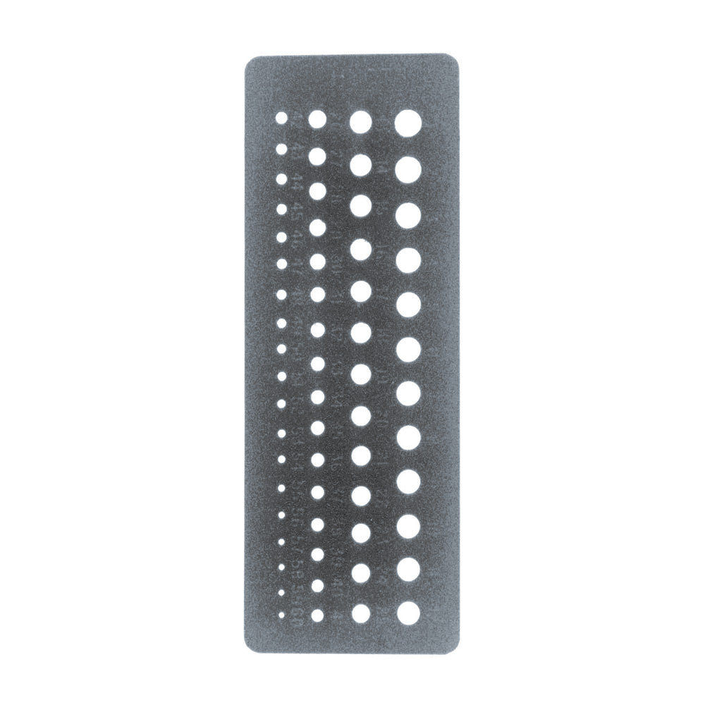 60 Slot Drill Gauge For #1-#60 Wire Gauge Drill Sizes Gray Steel