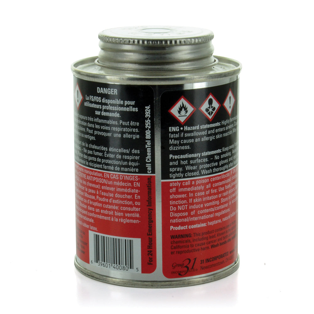 X-Tra Seal Chemical Brush Top Vulcanizing Cement - 8 Oz Net Wt. Can