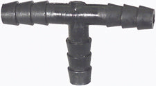 3/16 Inch x 3/16 Inch x 3/16 Inch Black Nylon Vacuum and Washer Hose Barbed Tee Connector
