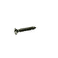 #4 x 3/8 Inch Plain 18-8 (A2) Stainless Steel Oval Slotted Type-A Self-Tapping Sheet Metal Screw