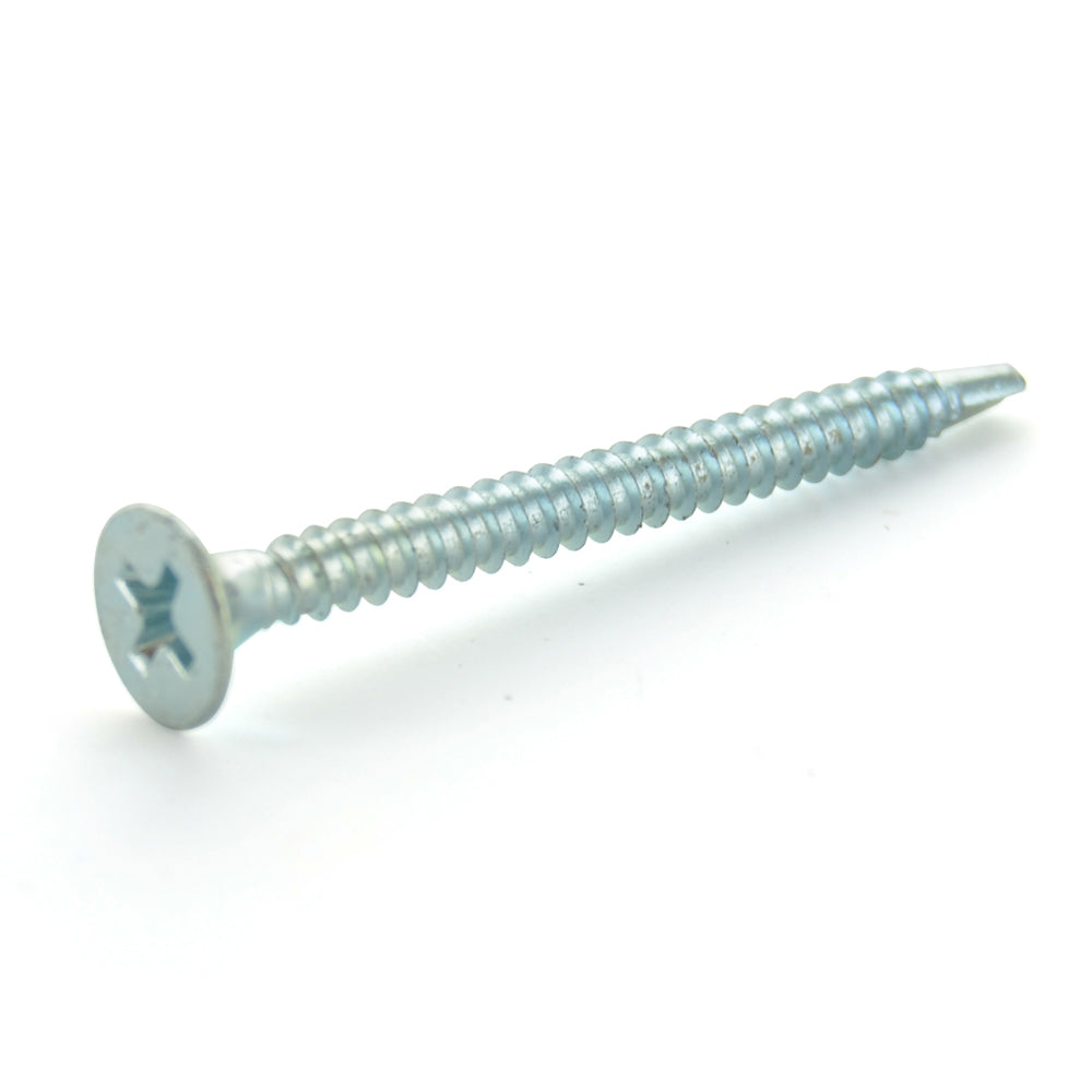 #6 x 1-7/8 Inch #2 Point #2 Phillips Drive Bugle Head Zinc Plated Steel Drywall Self-Drilling Tek Screw