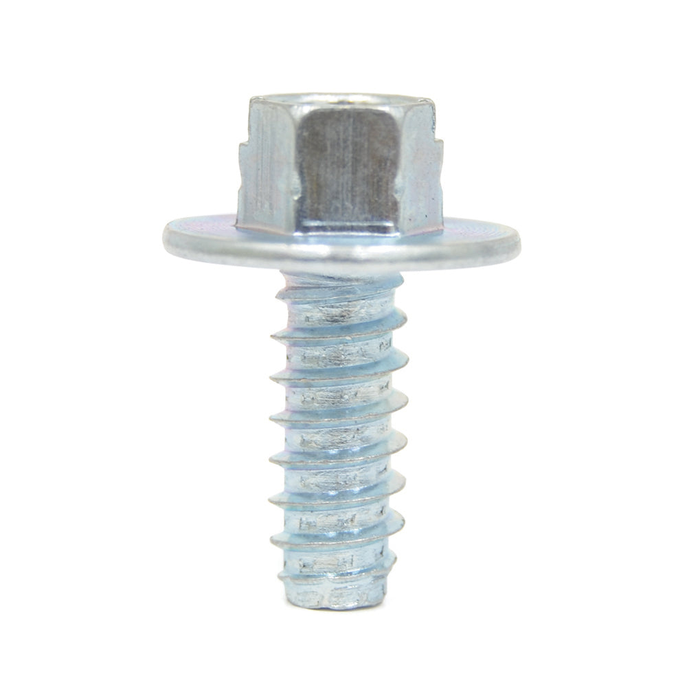 1/4-14 Inch x 5/8 Inch Slotted Hex Flange Head Machine Screw Zinc