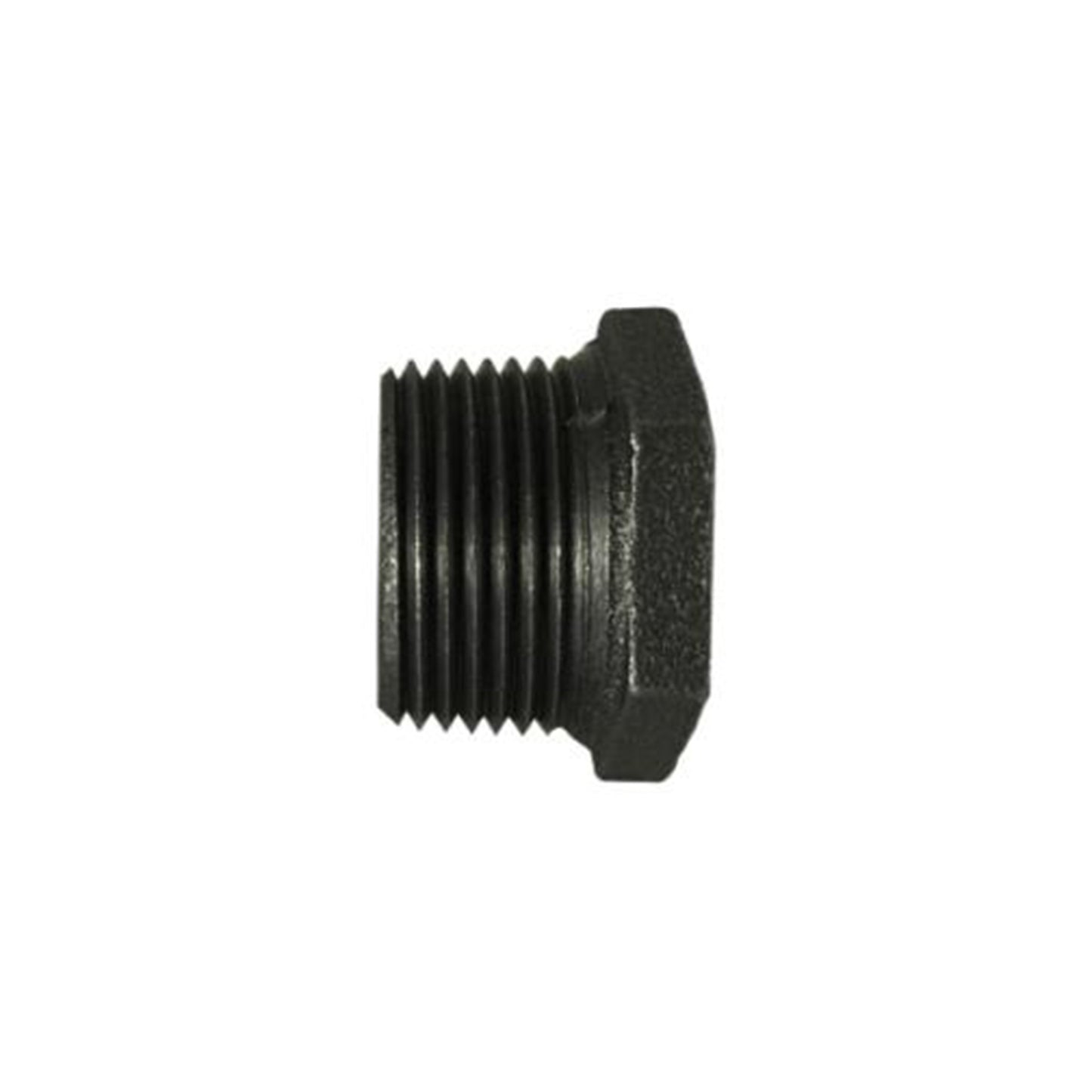 1/4" x 1/8" Schedule 40 Threaded Black Malleable Iron Hex Bushing