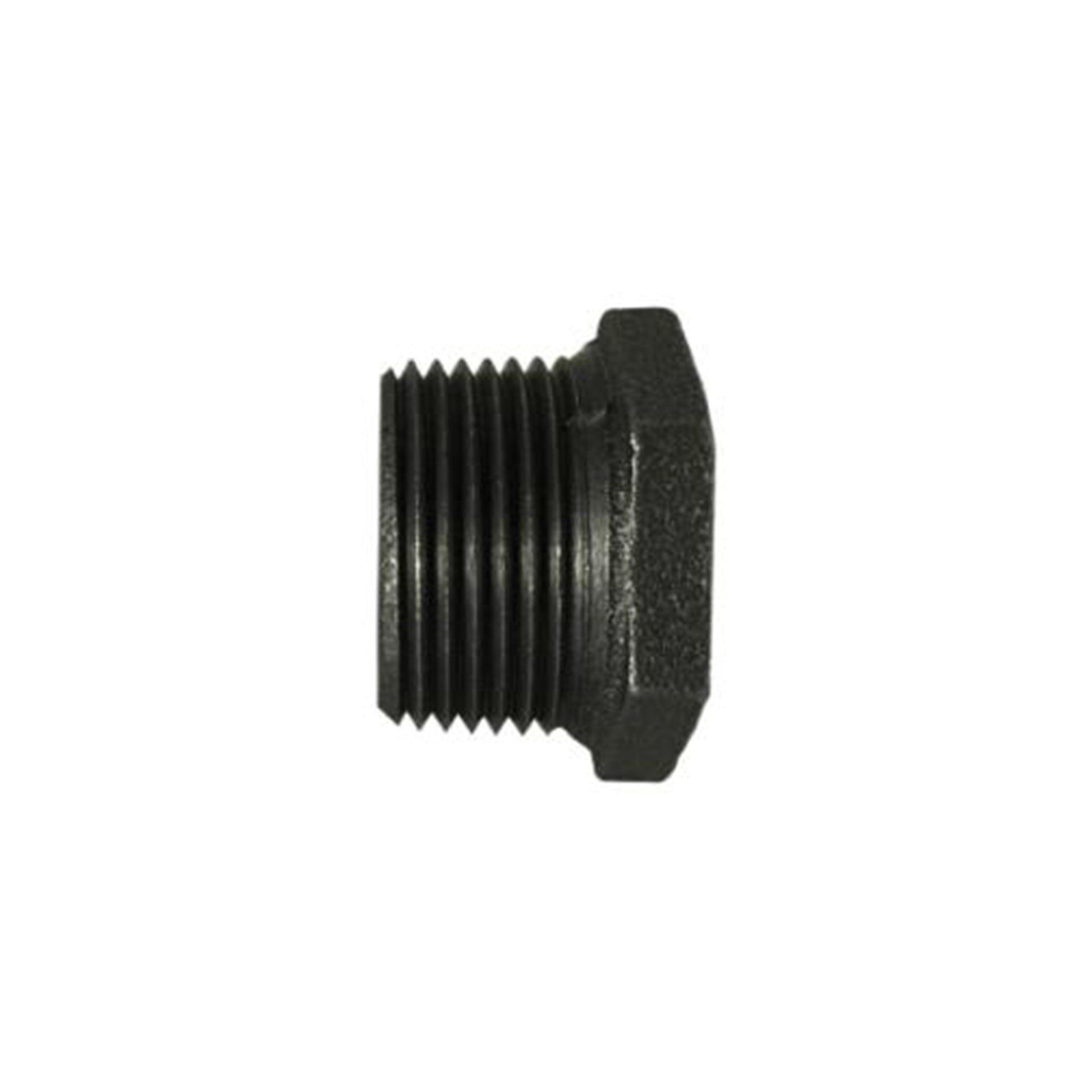 1/4" x 1/8" Schedule 40 Threaded Black Malleable Iron Hex Bushing