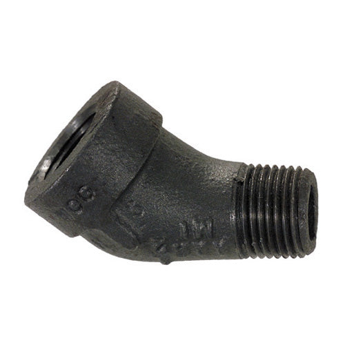 1/2 Inch Mnpt X Fnpt Sch 80 Black Malleable Iron 45 Degree Street Elbow