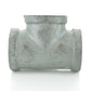 1-1/2" Schedule 40 Female Npt Galvanized Welded Malleable Iron Straight Tee USA