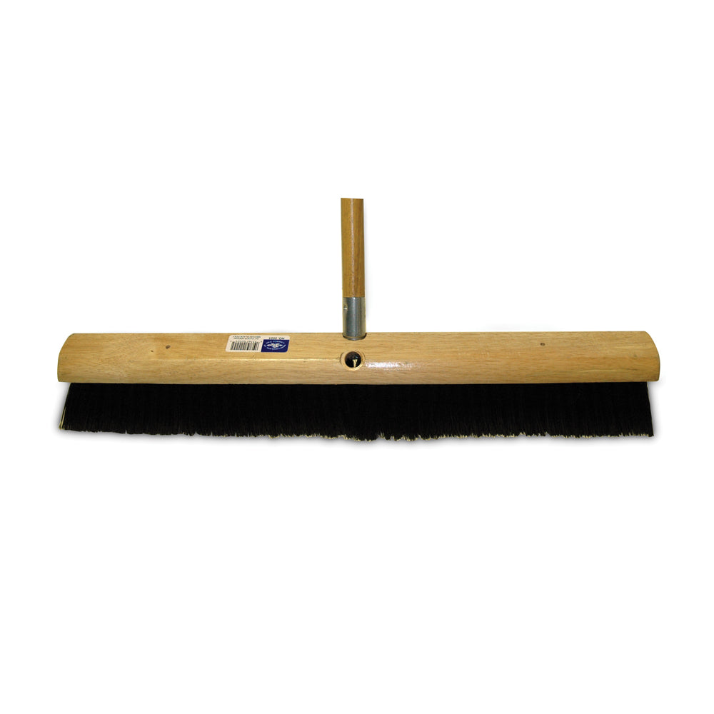 24 Inch X 3-1/8 Inch X 5 Ft Wood Block Floor Brushes With M60 Medium Handle