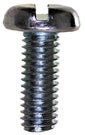 M6 x 1 x 16 mm Pan Head Slotted Drive Bright Zinc Steel Machine Screw.