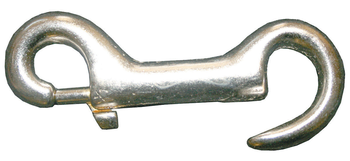3/8 Inch X 3-1/2 Inch Nickel Plated Steel Snap Open Ended Hook