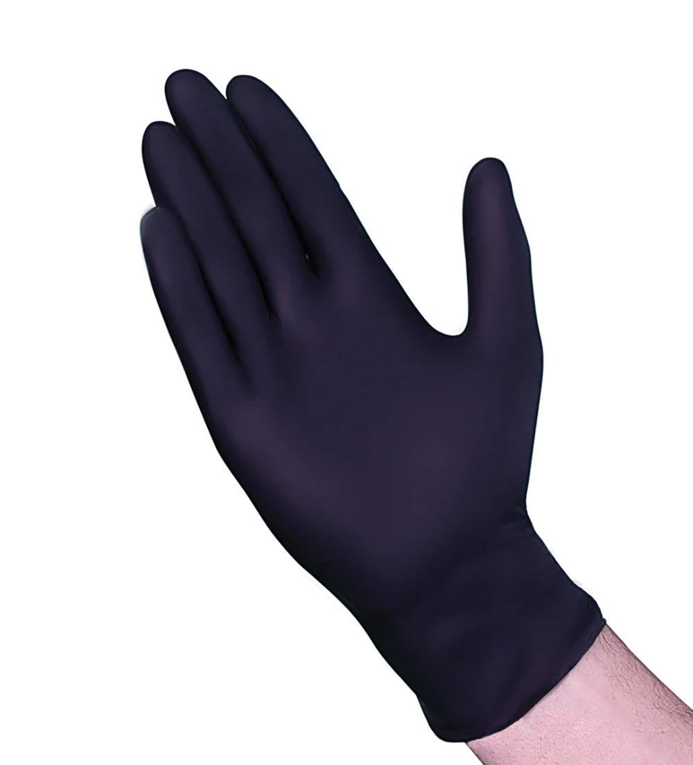 Medium 7mil Nitrile Disposable Gloves with roughened texture for grip. 100/box