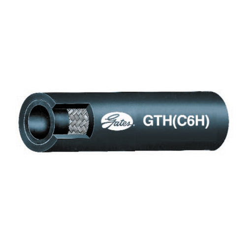 3/8 Inch Id Black Synthetic Rubber Gth (C6H) High-Temperature 1-Fiber Braid Hose - Sold Per Foot - Clearance