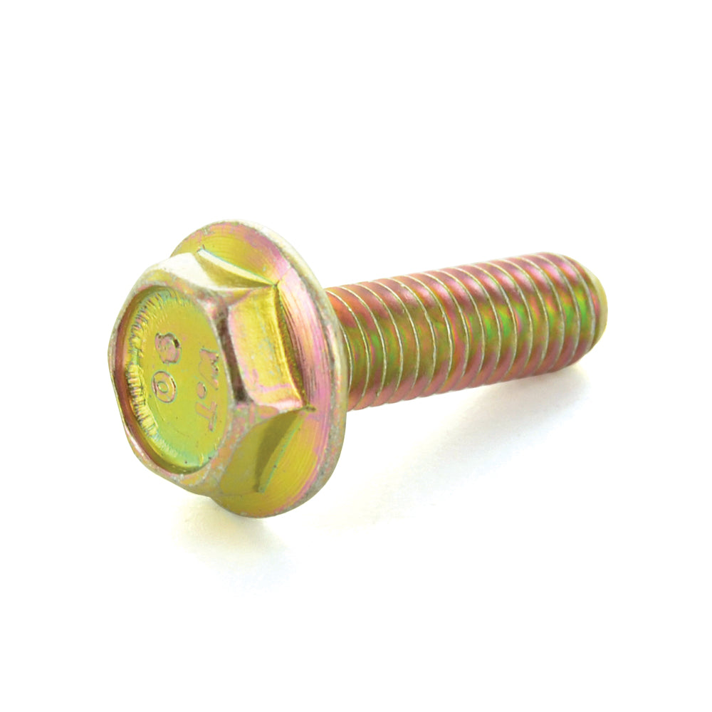 M10 x 1.5 x 35 mm Serrated Flange Bolt Yellow Zinc