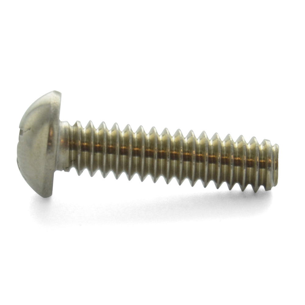 #10-24 x 3/4 Inch Coarse Plain 18-8 (A2) Stainless Steel #2 Phillips Drive Round Head Machine Screw