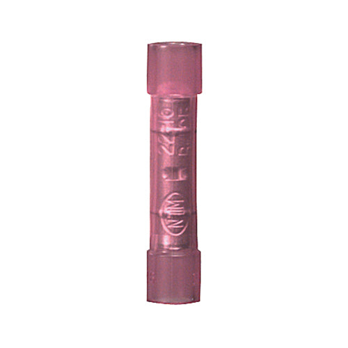 22-16 Awg Red Electrolytic Copper Terminal Nylon Insulated Flared Button Connector