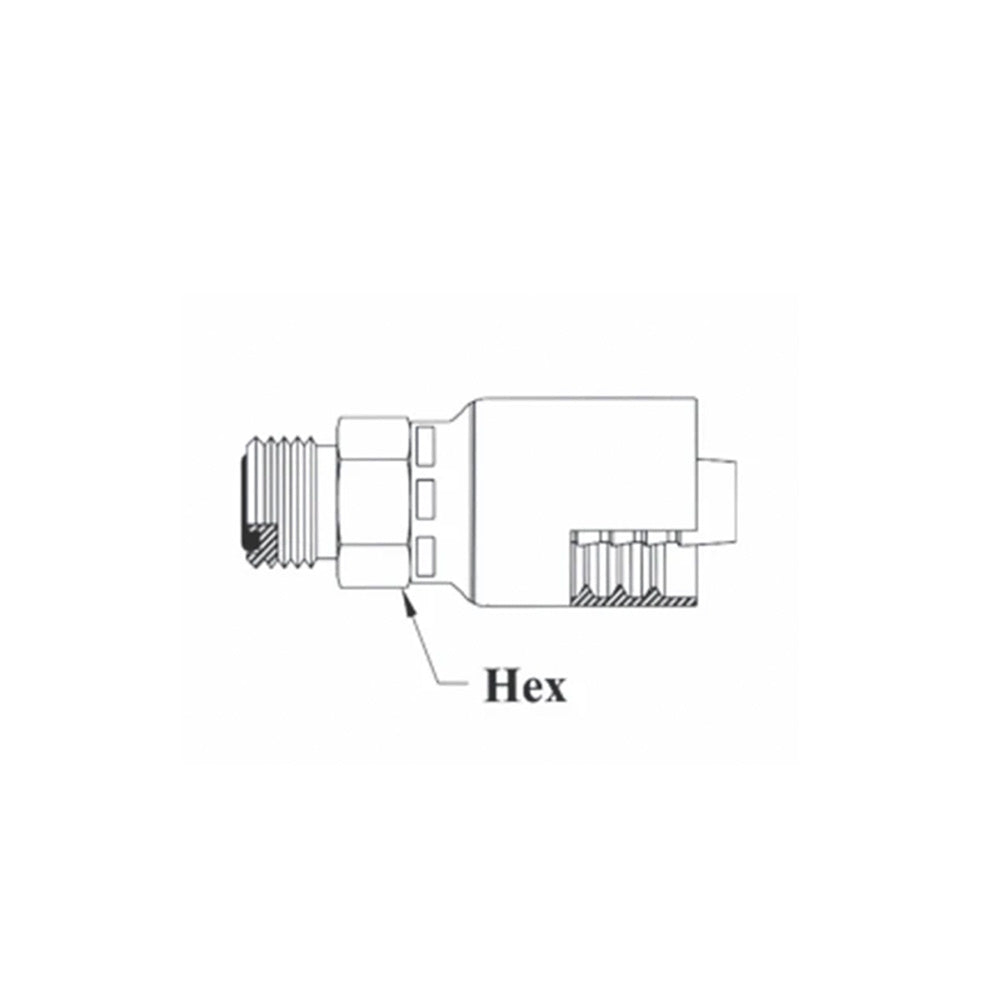 1/2 inch Hose x  13/16X16  O-Ring Face Seal Male Rigid