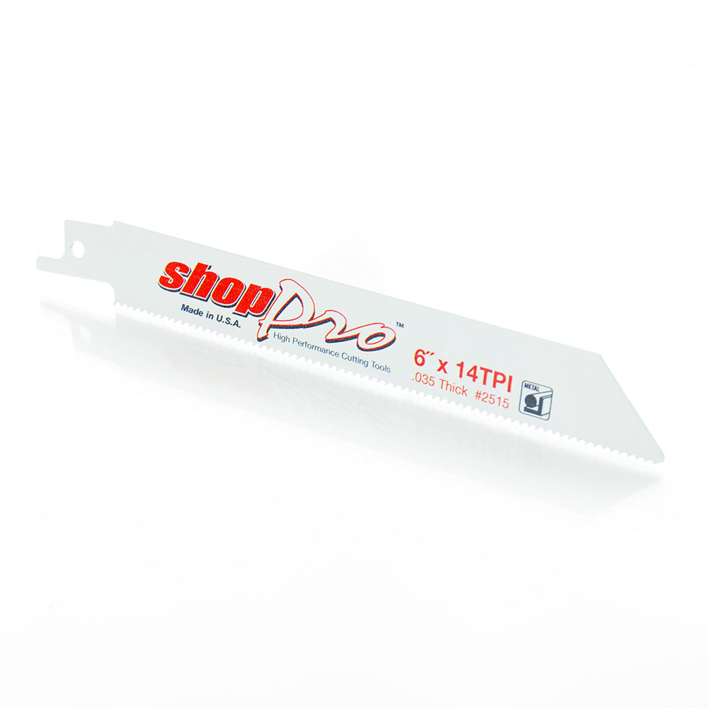 Shoppro 6 x 3/4 x 0.035 Cobalt Metal Cutting Reciprocating Saw Blade - 14 Tpi