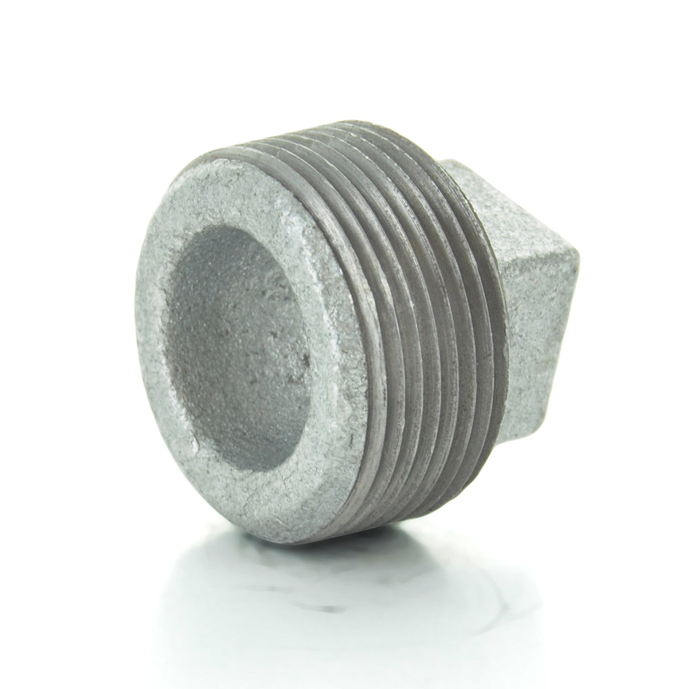 1" Schedule 40 Male Npt Galvanized Welded Malleable Iron Square Head Pipe Plug USA