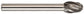 3/8 Inch Oval 1/4 Inch Shank Se-3 Carbide Bur